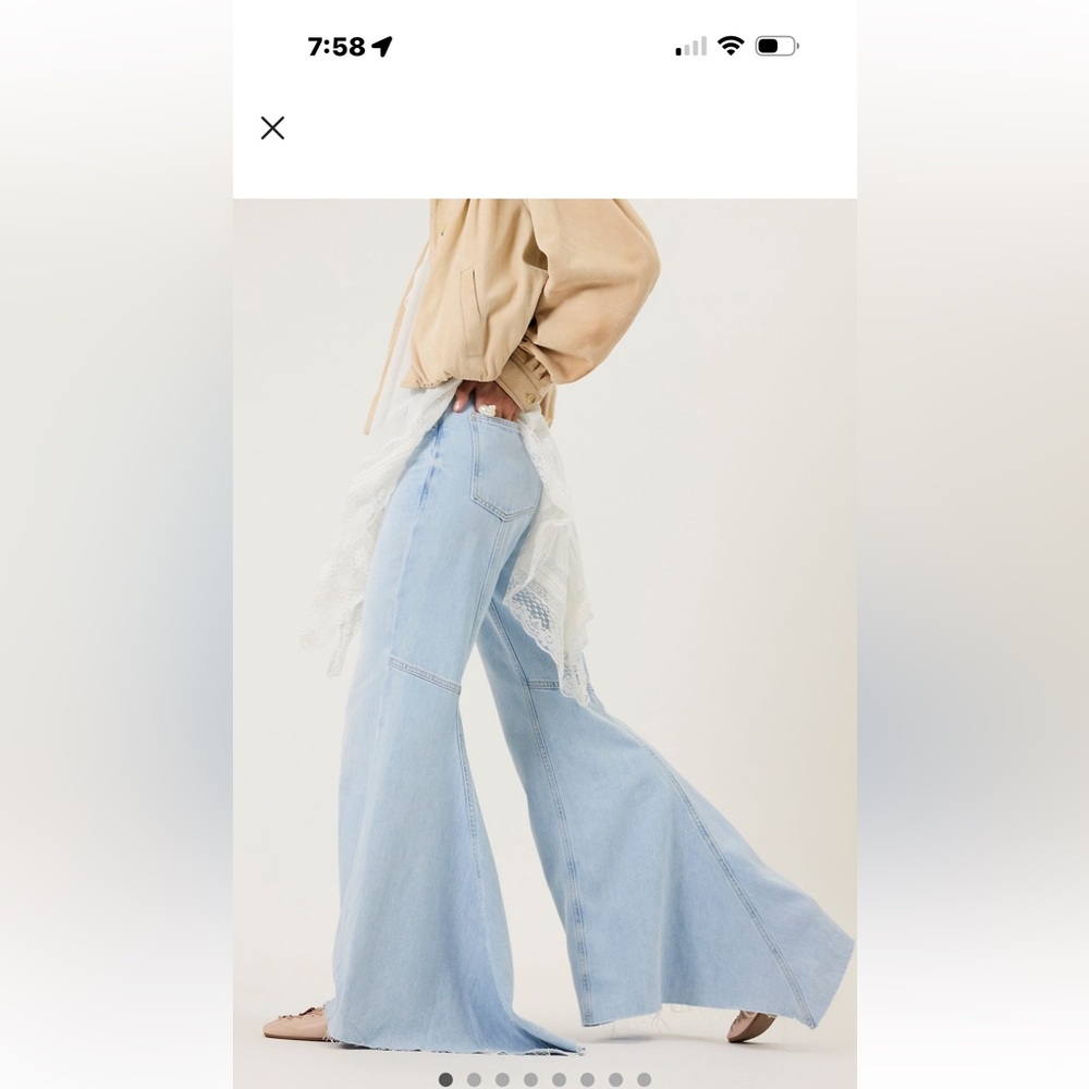 We The Free Sky Blue Flare Jeans